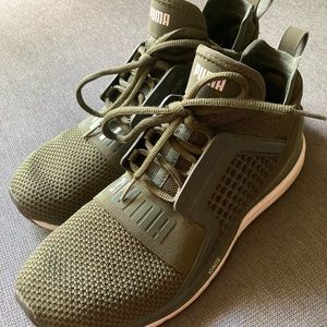 Puma Ignite High Top Sneaker Olive Green Sz10